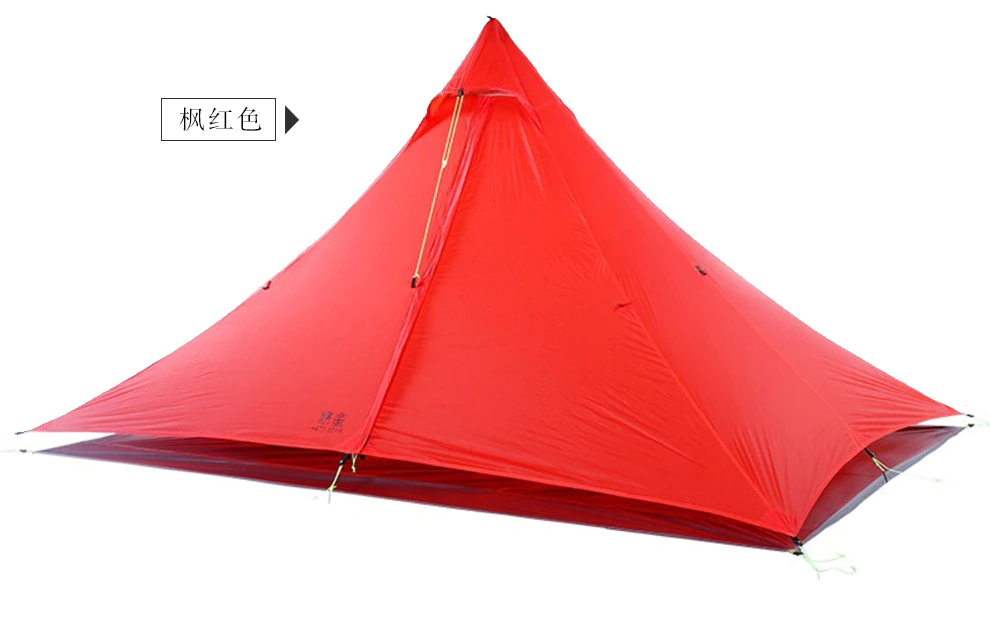 Cheap Goat Tents ASTA Gear Fengyin2  Pyramid 1 2 People Water proof 2 side silicon coating Flysheet Ultralight 4 season Tent Inner Mesh and Poles Tents 